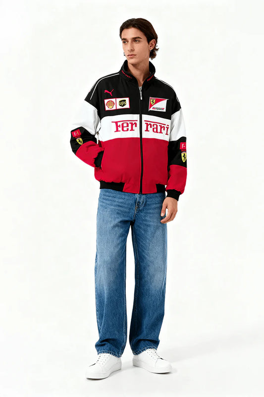 Ferrari F1 Racer Jacket -( White )