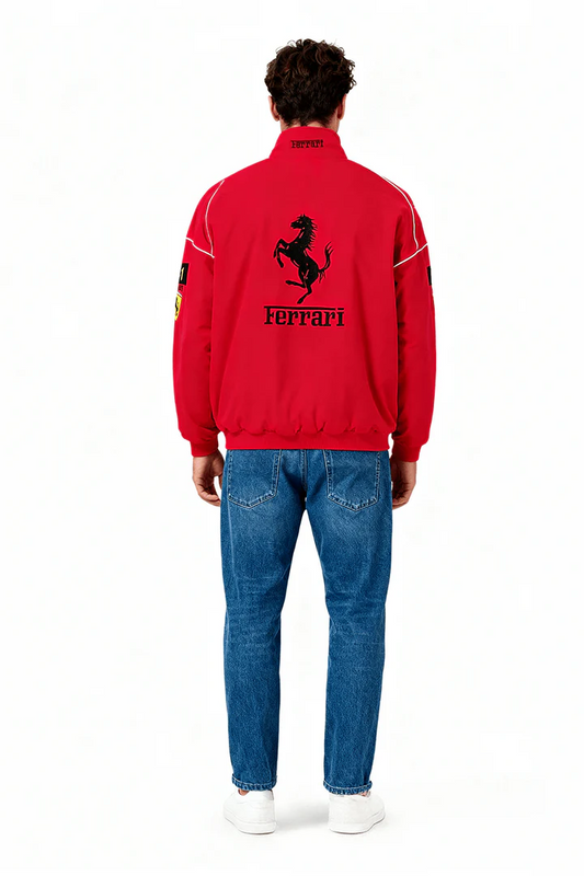 Embroidered Ferrari Jacket - F1 Jacket