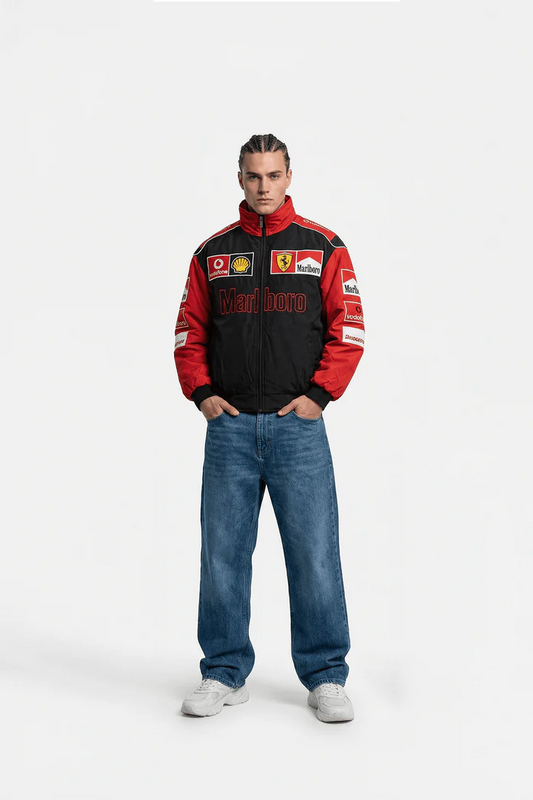 Ferrari F1 Vintage Racing Jacket - White & Red Edition