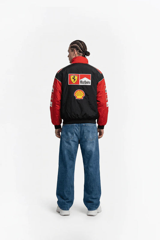 Ferrari F1 Vintage Racing Jacket - White & Red Edition