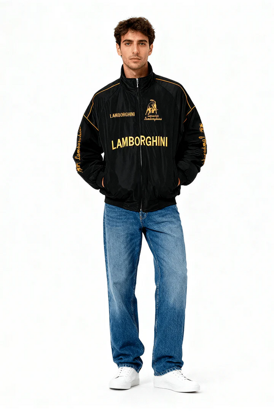 Lamborghini Sleeves Oversized Varsity Jacket